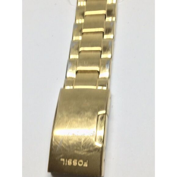 Authentic Fossil Watch Parts Links Case Band 18mm Stainless Steel Gold A677 - Picture 3 of 10